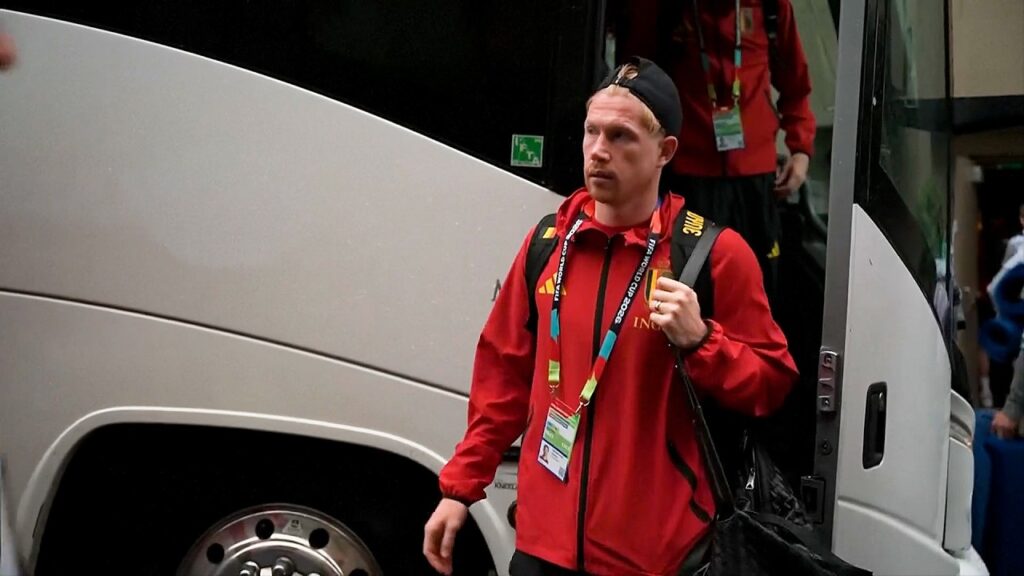 De Bruyne ankommer med Belgia