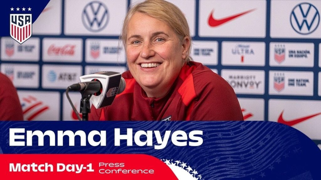 Emma Hayes før oppgjøret mot Brasil