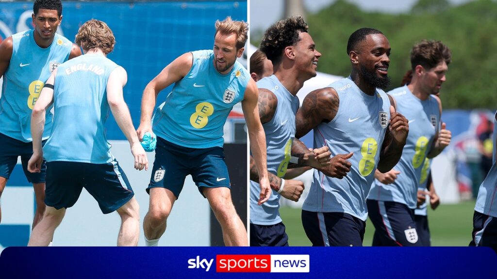 England i trening før vennskapskamp