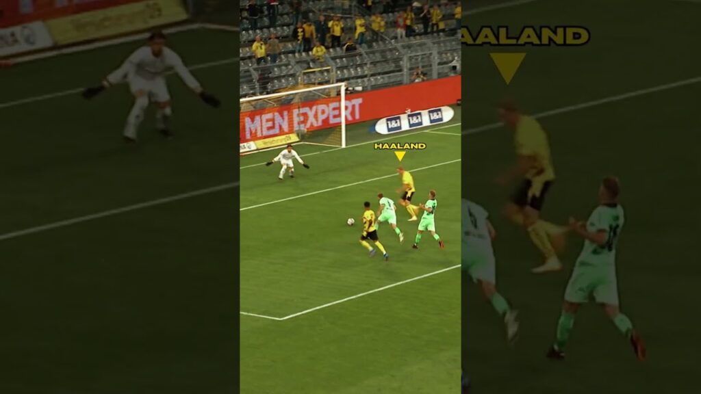 Haaland dribler seg forbi og scorer