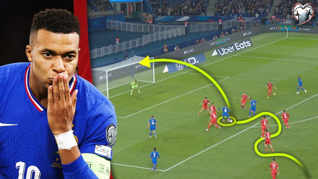 Mbappé banker ballen i krysset