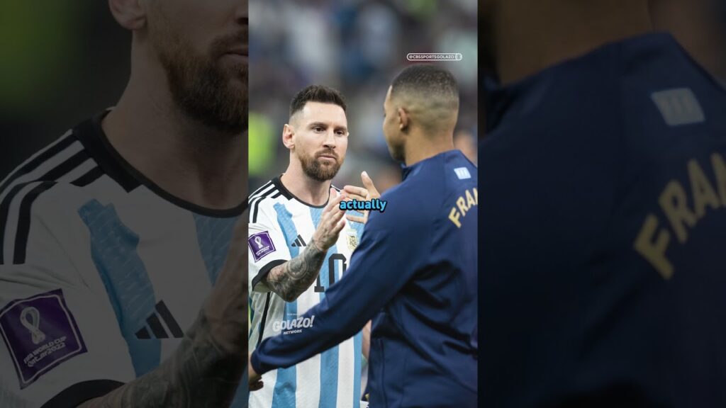 Messi hilser på motspiller