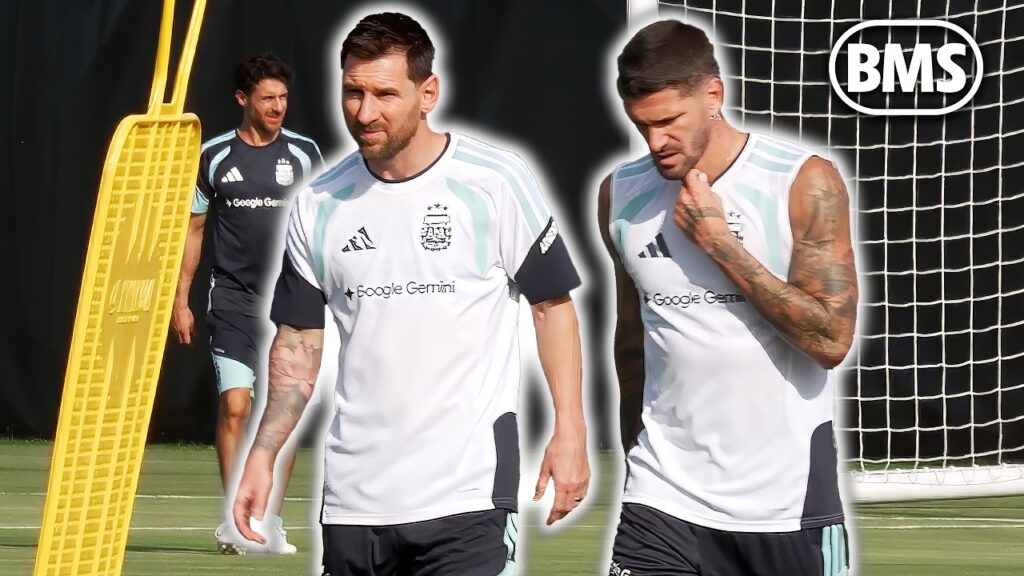 Messi i trening før åpningskamp