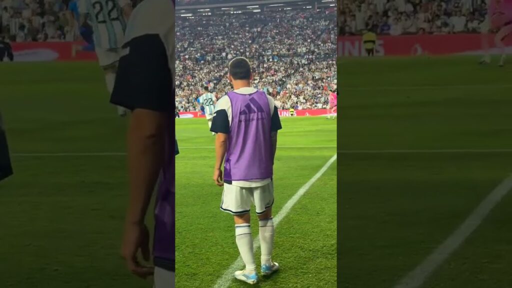 Messi ser på Mac Allisters skudd