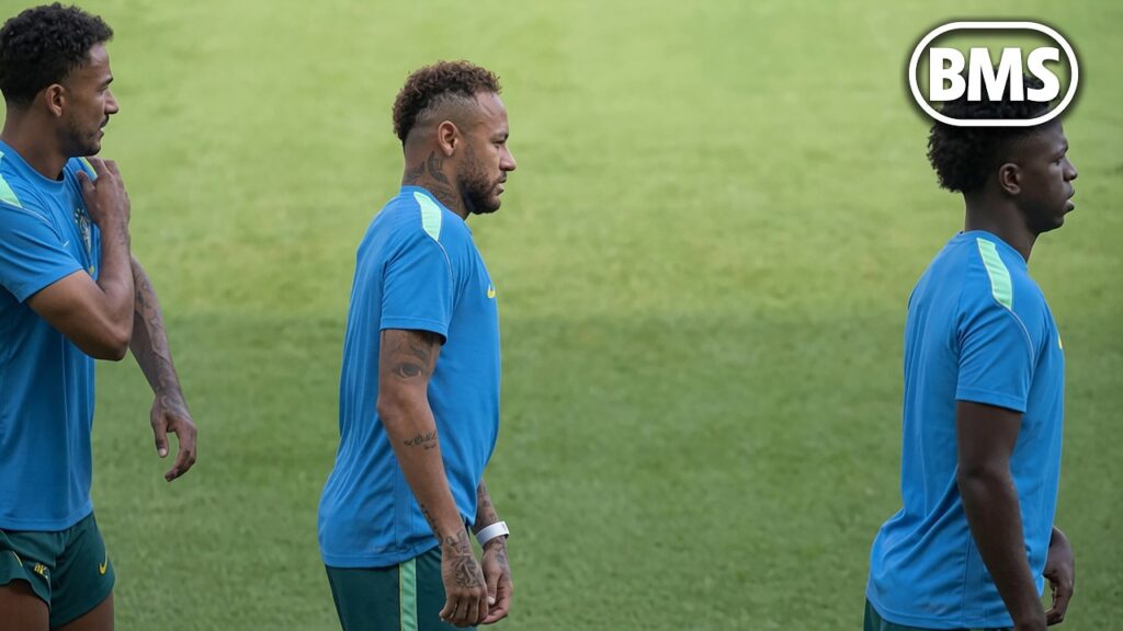 Neymar i trening med Brasil