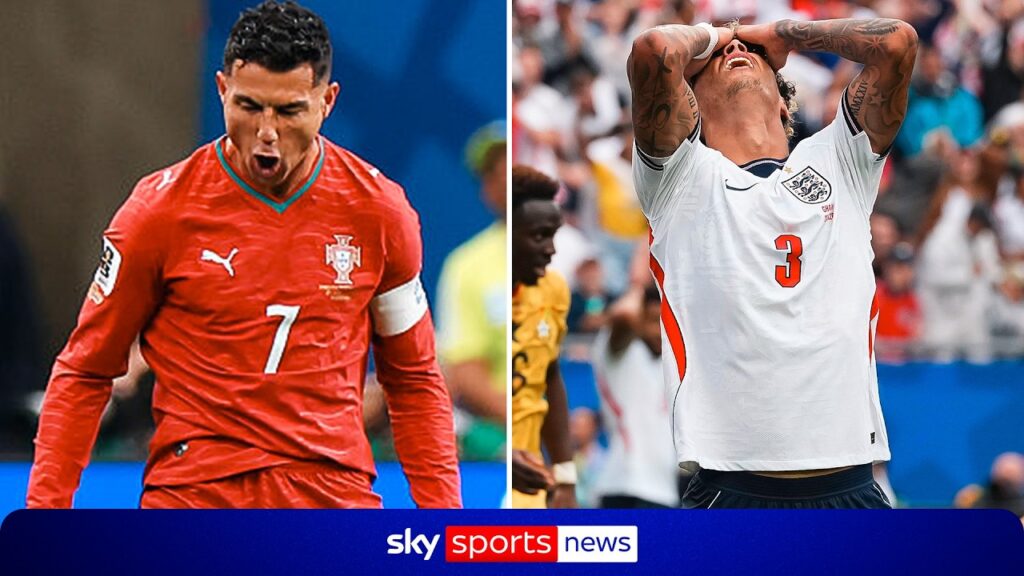 Ronaldo feirer, England frustrert