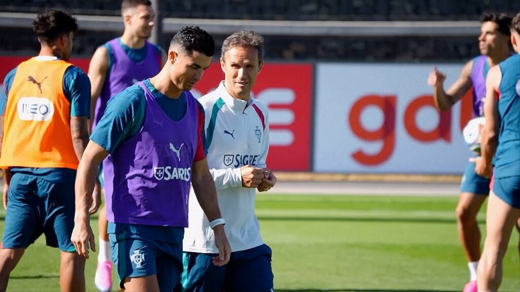 Ronaldo gir alt på treningsfeltet