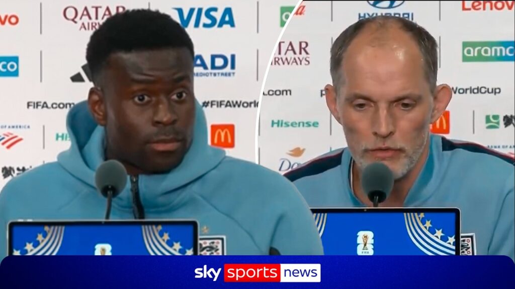 Tuchel og Guéhi før gruppekampen