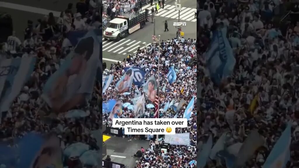 Argentina-fansen tar over Times Square