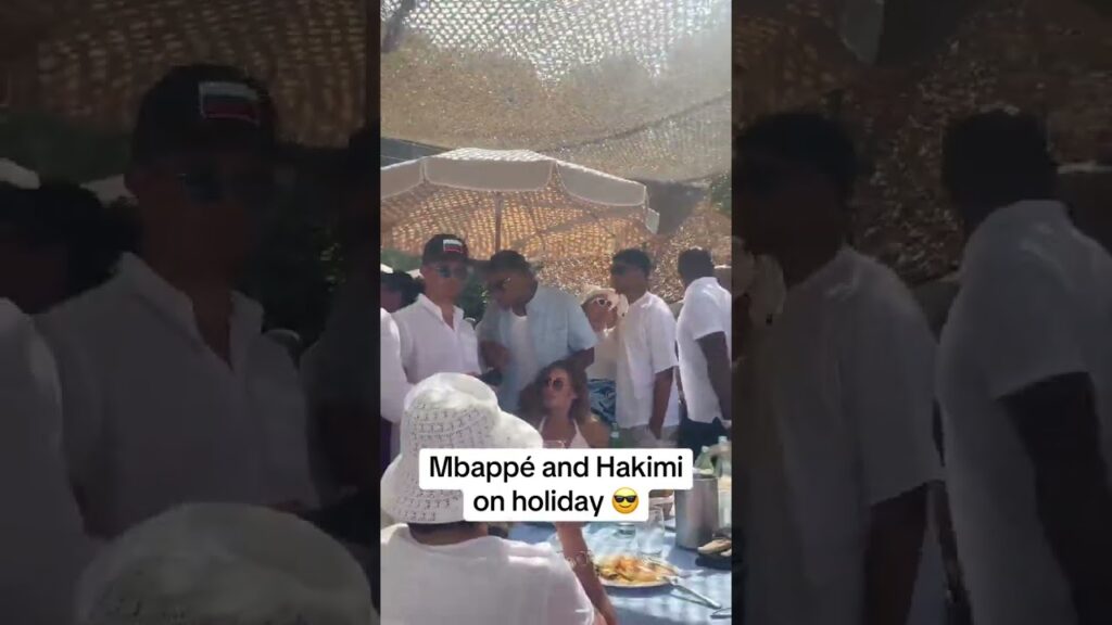Mbappé og Hakimi på ferie