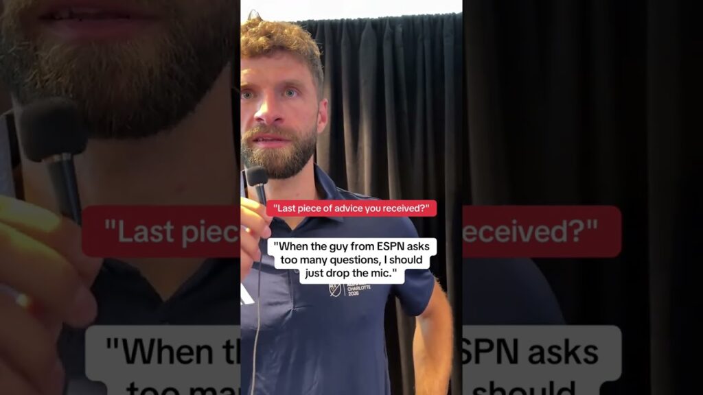 Müller tuller med ESPN-reporter