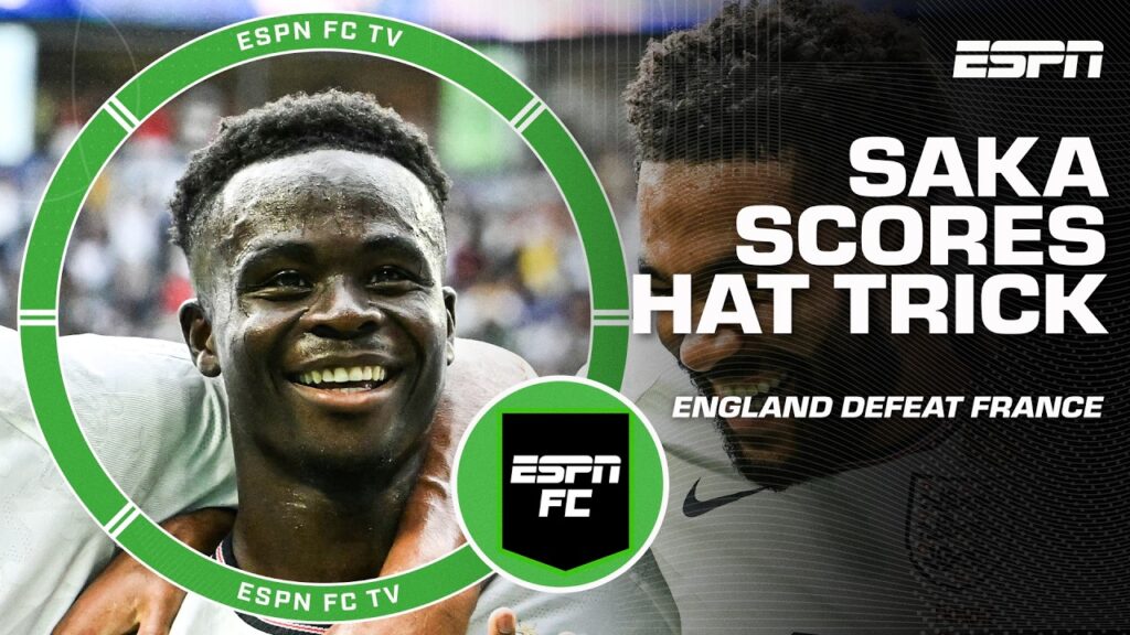 Saka med hat-trick mot Frankrike