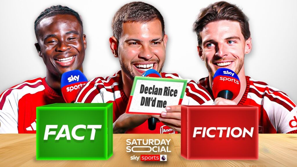 Arsenal-spillerne sjekker fakta