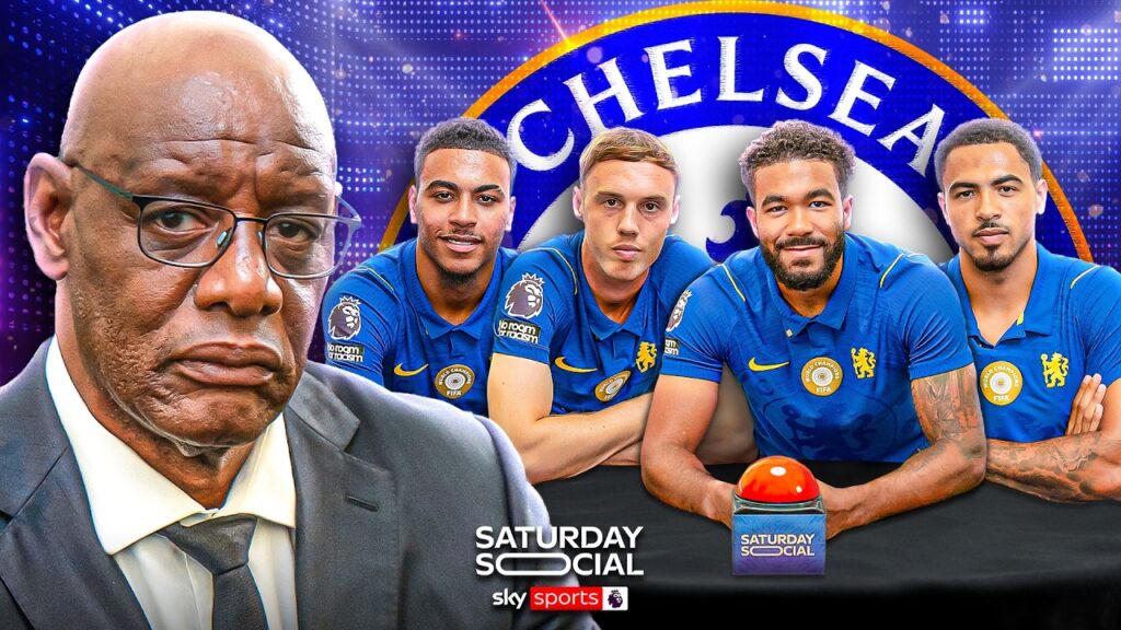 Chelsea-spillere i studio