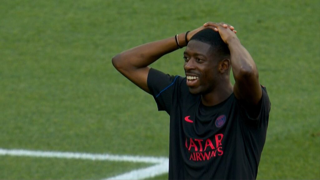 Dembélé stråler på treningsfeltet