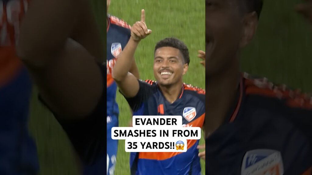 Evander banker ballen fra 35 yards