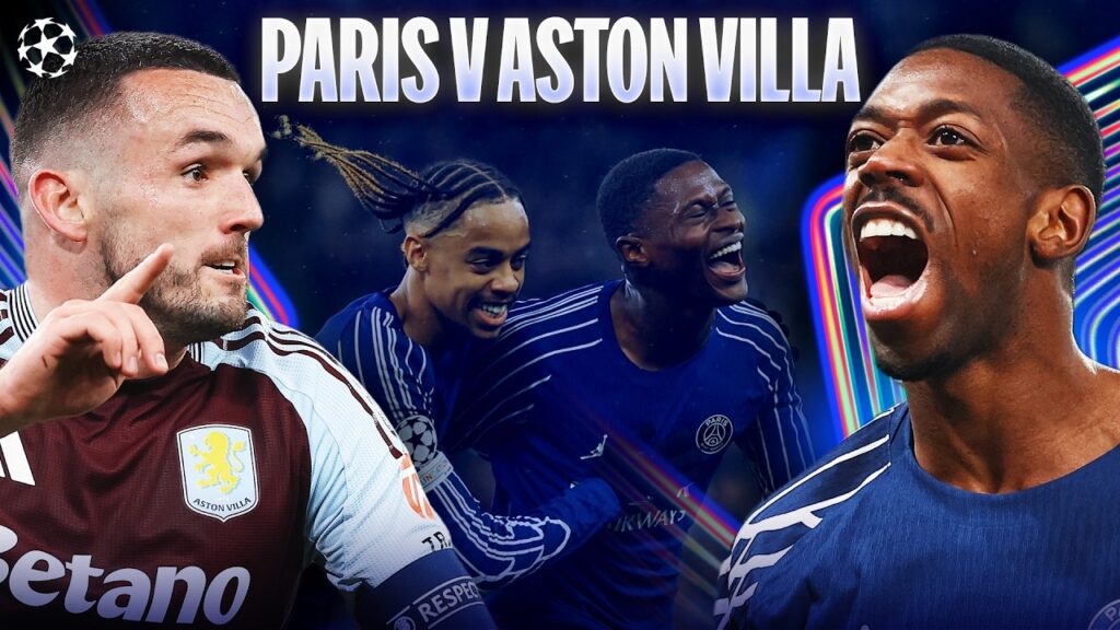 Målfeiring mellom Paris og Aston Villa