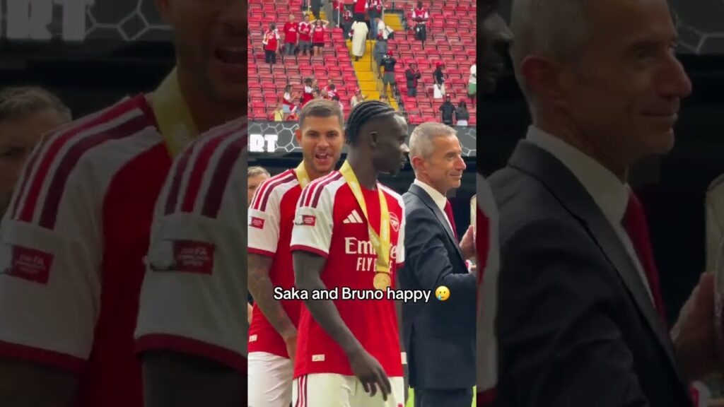 Saka og Bruno feirer suksess