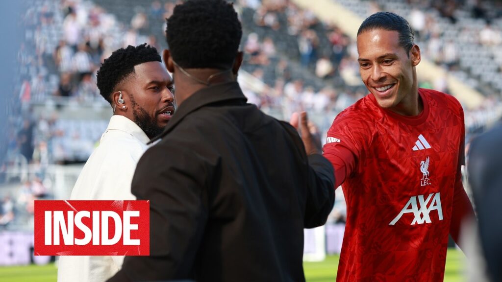 Virgil van Dijk hilser på lagkamerater