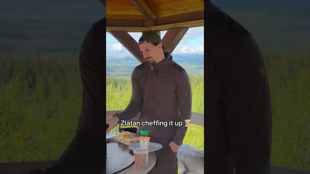 Zlatan lager mat i naturen